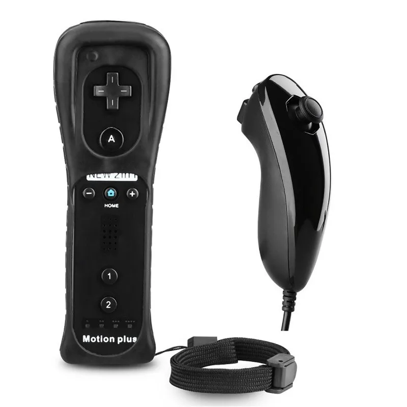 100set 2In1 Remote Control Joystick Joypad Built In Motion Plus Remote Controller Gamepad Nunchuck Controller for W-ii Console