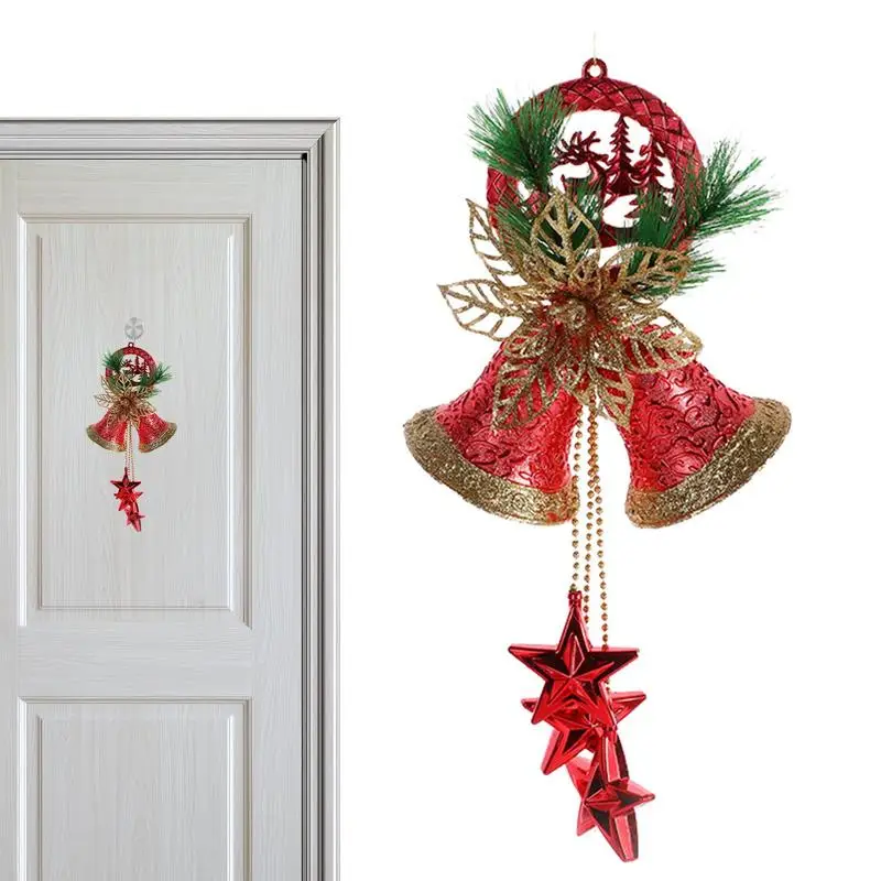 

Красные и золотые колокольчики, рождественские колокольчики, подвесные украшения для рождественских украшений, новый год, детские игрушки