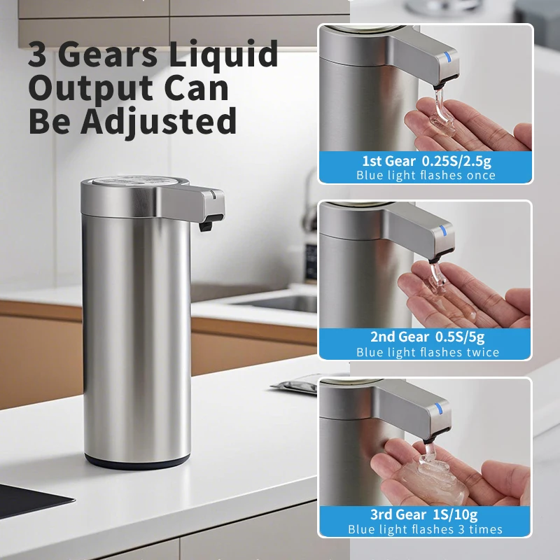 Kitchen Soap Machine Automatic Sensor Hand Sanitizer Smart Electric Body Wash Soap Dispenser 304 Stainless Steel soap dispenser hand sanitizer dispenser