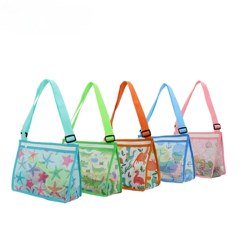 Outdoor Beach Mesh Bag Children Sand Away Kids Swimming Toys Clothes Eco Storage Sundries Organizers Backpack Women Makeup Bags