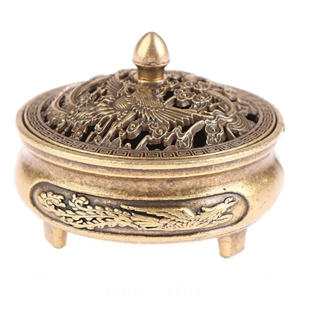 Lotus Incense Censer - Elegant Sandalwood Alloy Home & Office Decor Burner