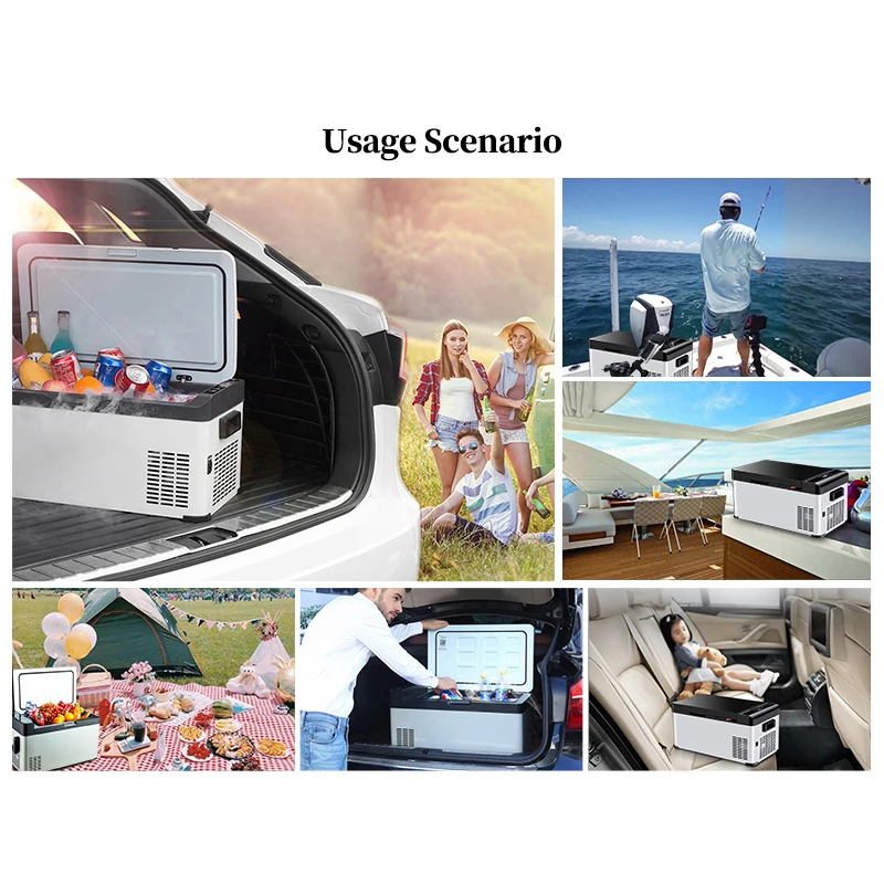 Car Cooler Fridge 40 Liter 12v Dual Room Compressor Car Mini Fridge and Refrigerator Usb Portable Freezer Refrigerator