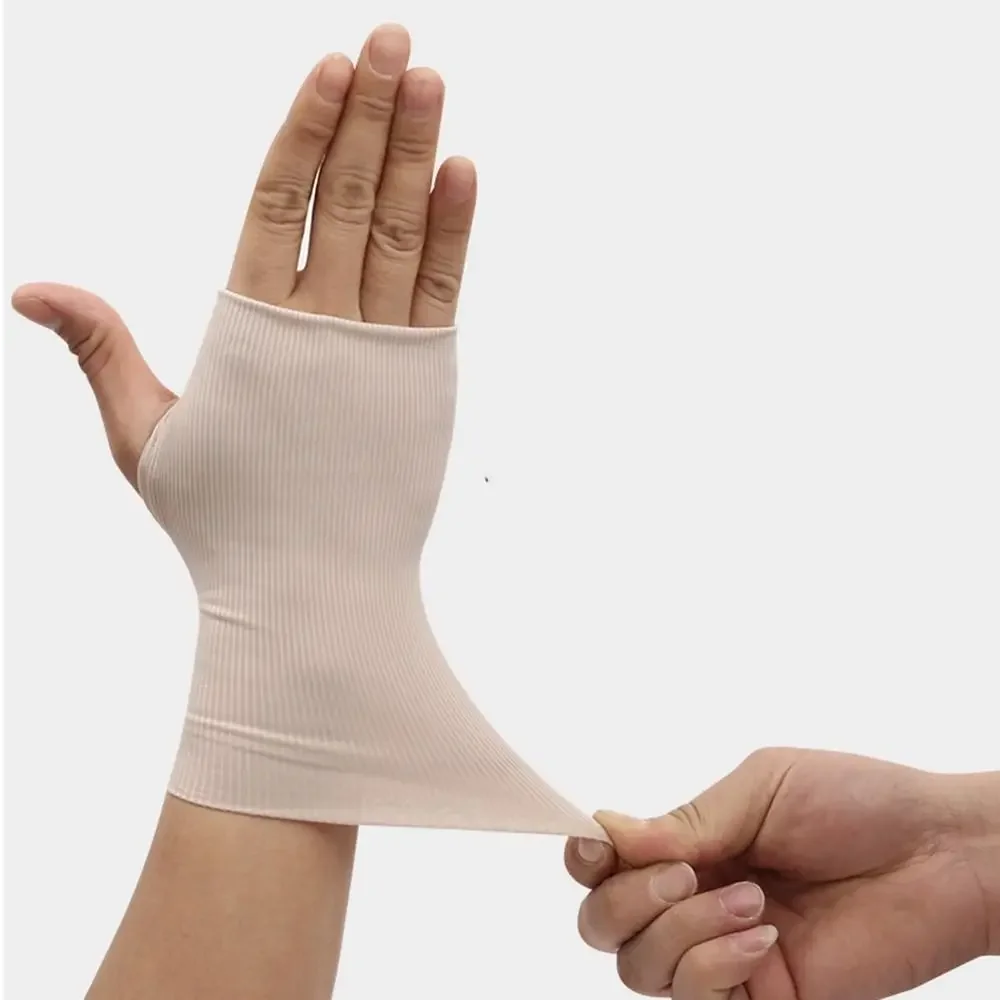Fingerless Gloves,Sports Gloves,Half Finger Gloves,Ridding Gloves for Women Summer Driving,Solid Color Non-slip Mittens,Ice Silk Men Elastic Half Finger