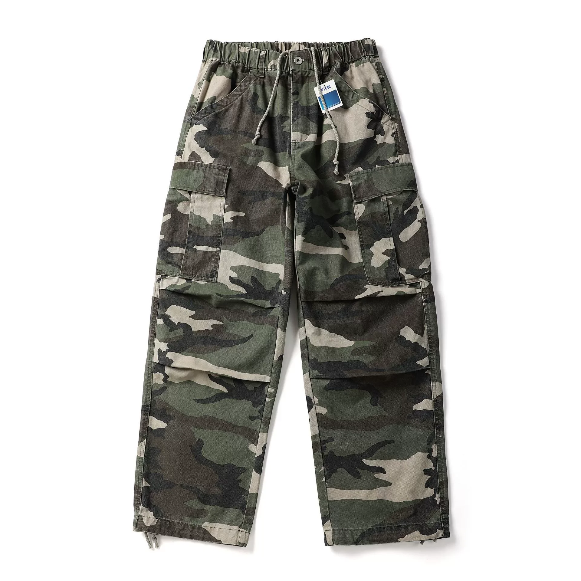 Camouflage Loose Workwear Pants Spring High Street Men's Women's Casual Trousers Non Elastic Longs Outdoor Trekking Camp Travel