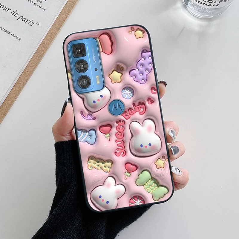 Lovely Cartoon Painting Silicone Bumper Phone Case