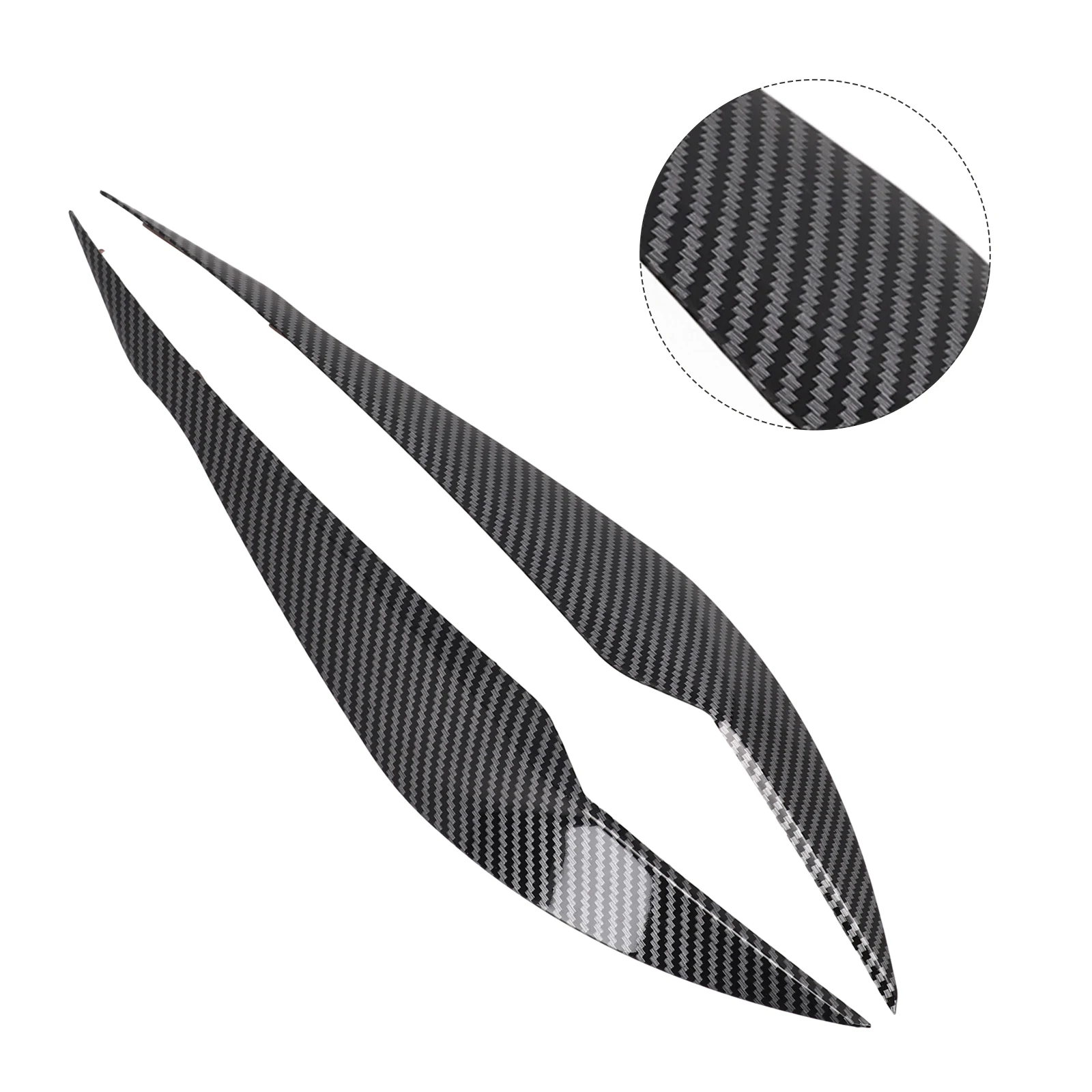 

2Pcs Auto Headlight Lamp Eyebrows Cover Trim Stickers For BMW 3 Series F30 F35 2013-2018 Carbon Fiber/Gloss Black