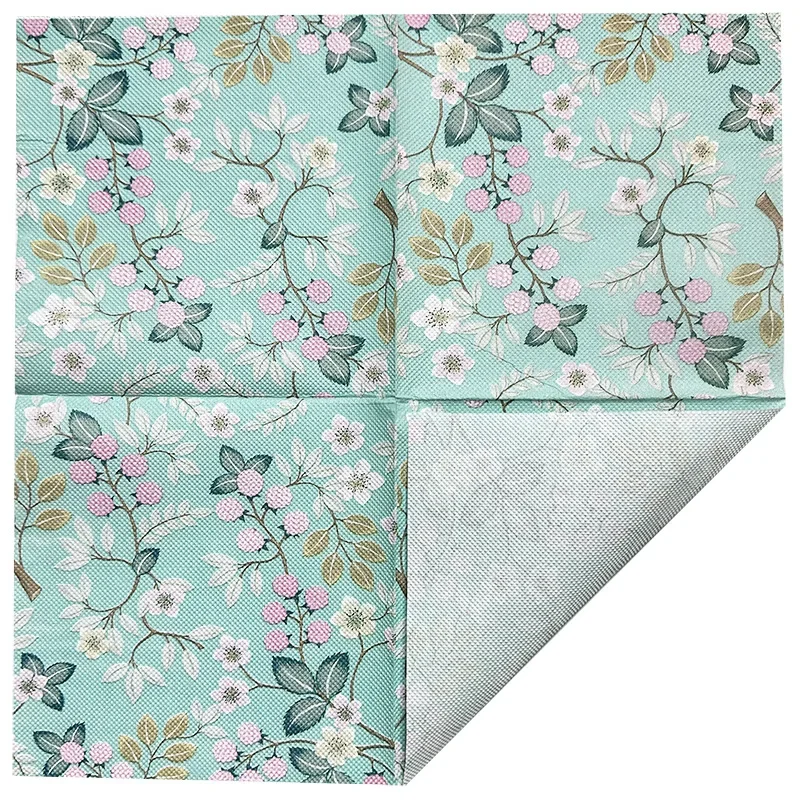 Paper Napkins Disposable Paper Placemats 20pcs/Pac 33*33cm New Colourful Printed Napkins Floral Holiday Party Decoration