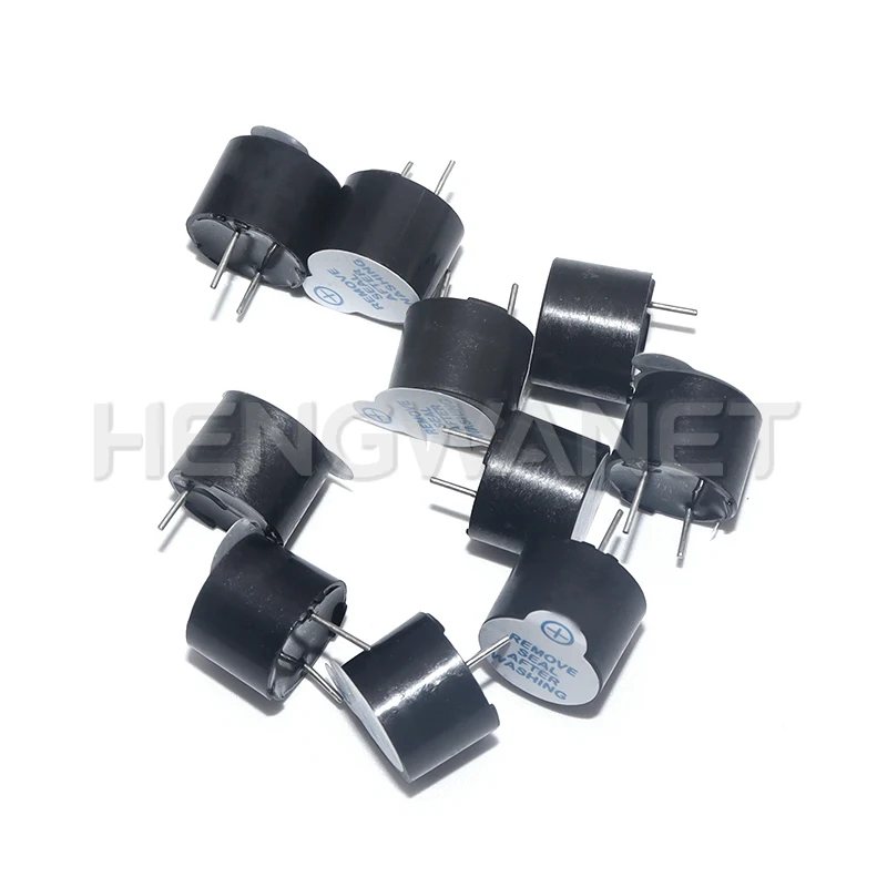 5V 액티브 버저 자기식 연속 경고음 12*9.5mm 미니 액티브 피에조 버저 (아두이노용)