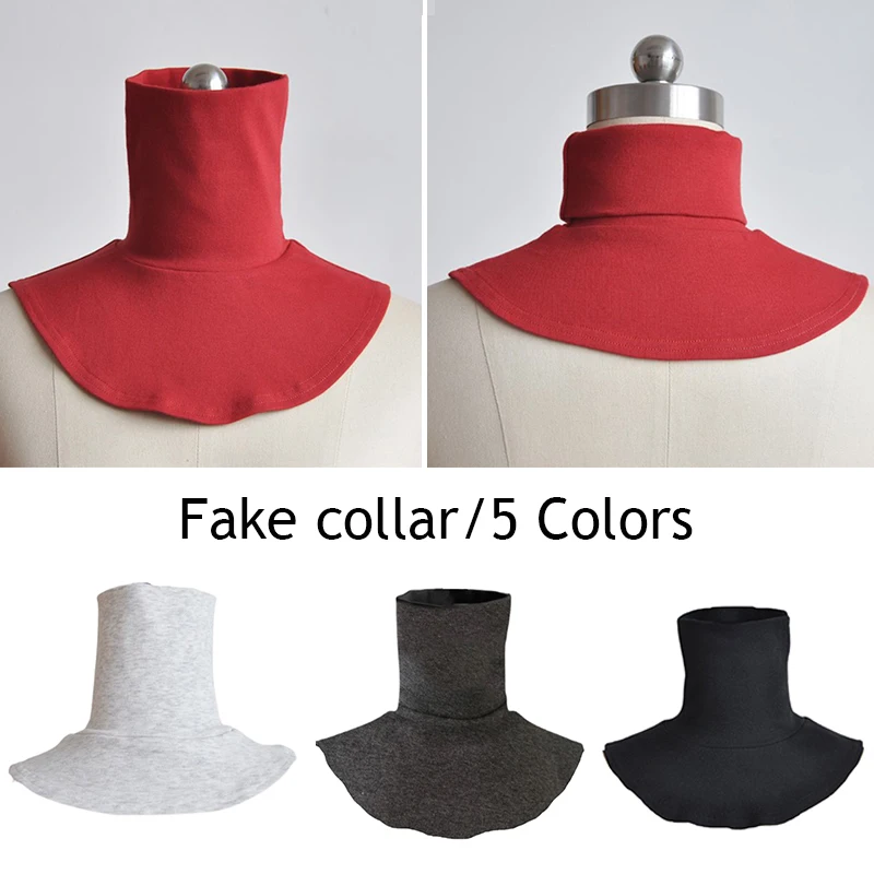 

Simple Dickey Fake False Collars Womens Modal Half Collar Fashion Solid Color Detachable Turtleneck High Neck Cover Neck Collar