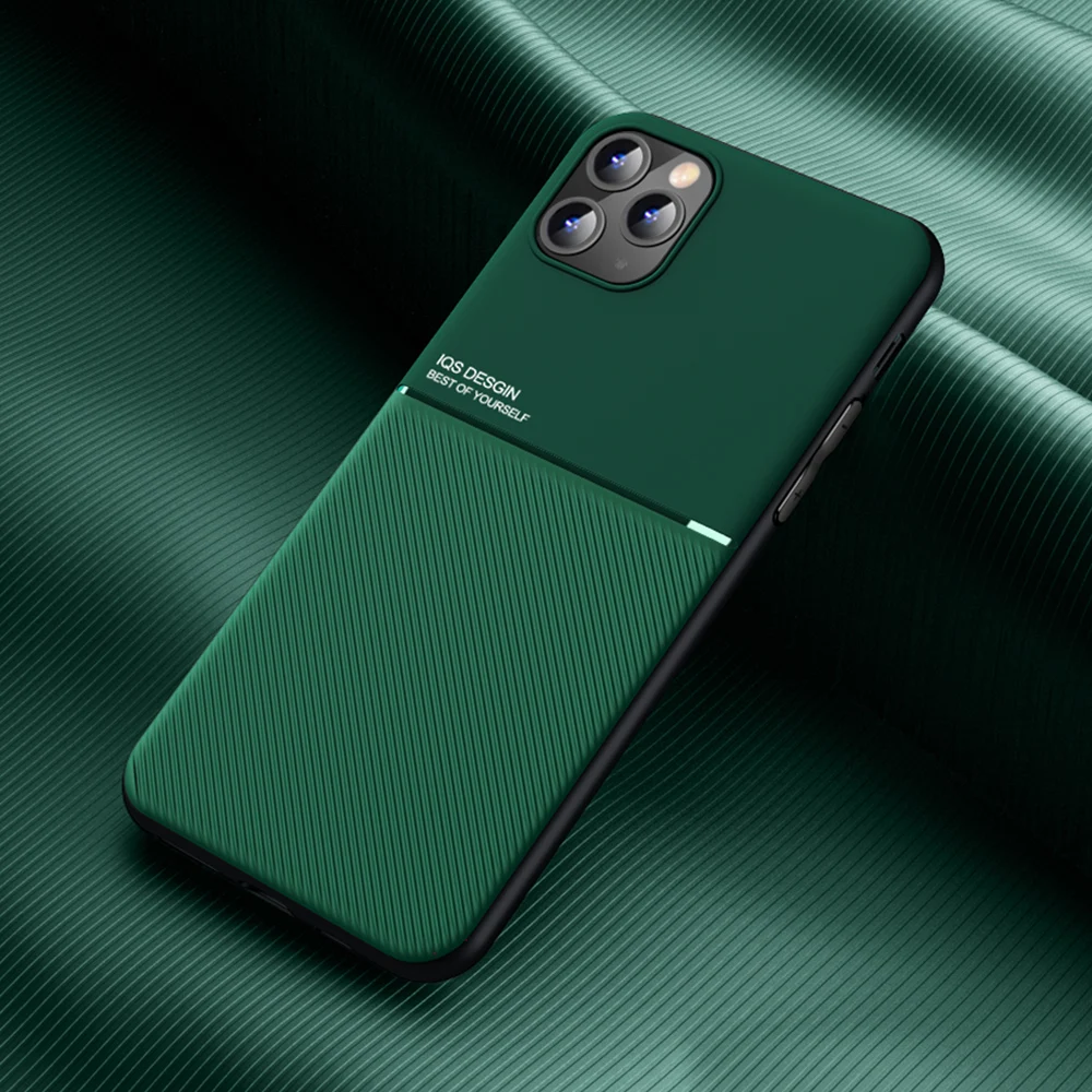 Magnetic Shockproof Soft Back Cover with Built-in Metal Plate