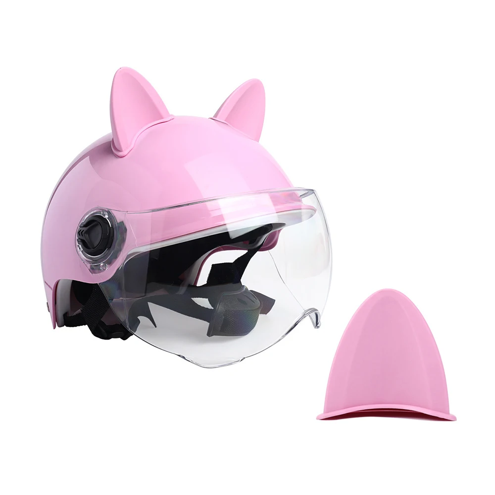 

2pcs Motorcycle Helmet Cat Ears Cute Electric Car Motocross Stickers Universal Driving Styling Helmet Decoration Accessories