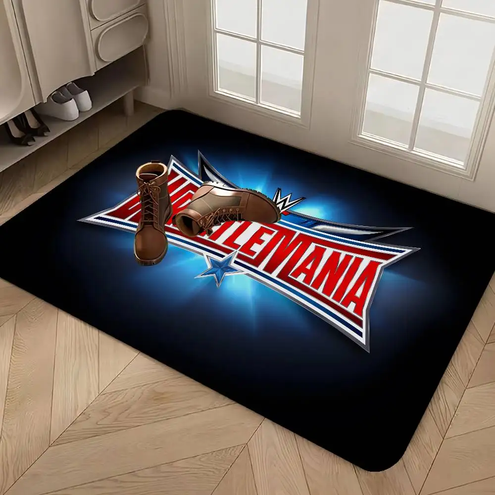 WWE WrestleMania 룸 매트 저렴한 미끄럼 방지 현대식 거실 발코니 프린트 웰컴 러그