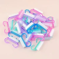 50/5Pcs Plastic Nail Brushes Mix Color Nail Hand Scrubbing Cleaning Brush Dust Cleaner Nail Art Manicure Soft Remover Tools 1