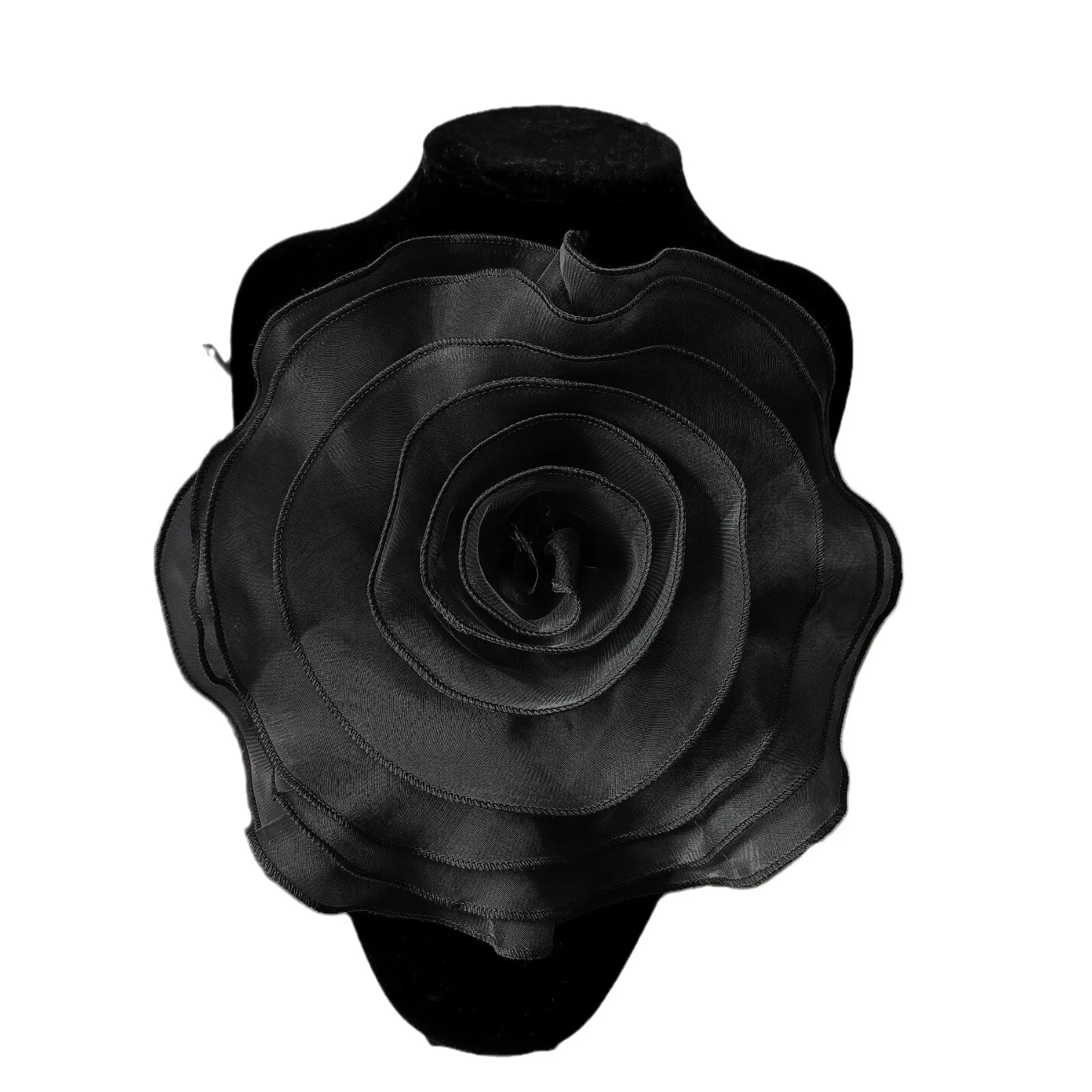 3D Organza Flower Corsage Artificial Rose Flower Patch Chest Sewing Applique Brooch Accessories Clothing Dress Neck Decor