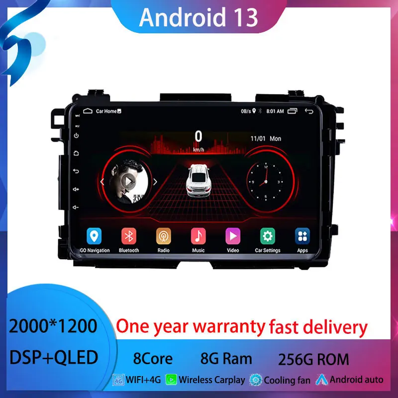 

Android 13 для Honda Vezel HR - V HRV HR V 2015 - 2017 Автомагнитола мультимедийный видеоплеер Android автомобильный беспроводной адаптер