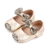 Baby Girl Shoes Cute Princess Bowknot Soft PU Mary Jane Shoes Anti-slip Sole Spring Summer Sandal for 0-6-12m Baby Girl 6