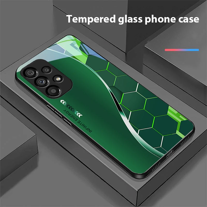 Sci-Fi Silver White Black Tempered Glass Phone Case - Hard Shell Design