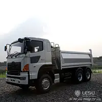 LESU 1/14 Simulation 6X6 hydraulic dump truck three-axle drive differential lock axle remote control model 1