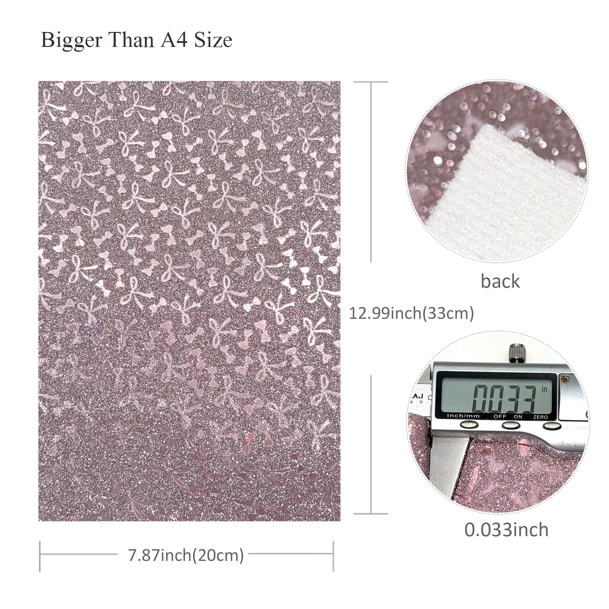 1pc 7.87x12.99인치 쉬머 파인 글리터 인조 가죽 시트, 생생한 메탈릭 컬러 리본 모양의 엠보싱 합성 가죽 원단