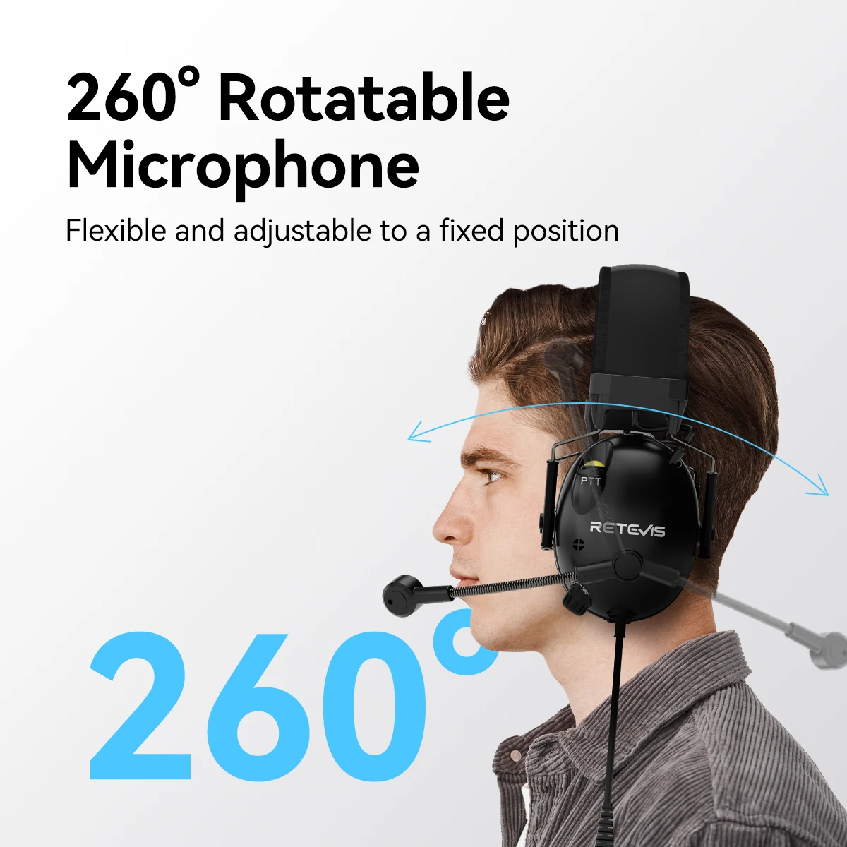EHK015 EHK016 ANC Headphones 2Pin Active Noise Cancelling Walkie Talkie Headset