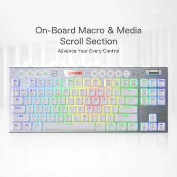 Redragon K621 Horus TKL Wireless RGB Low Profile Mechanical Keyboard Wired 80% Ultra-Thin Bluetooth Red/Brown/Blue Switches 5