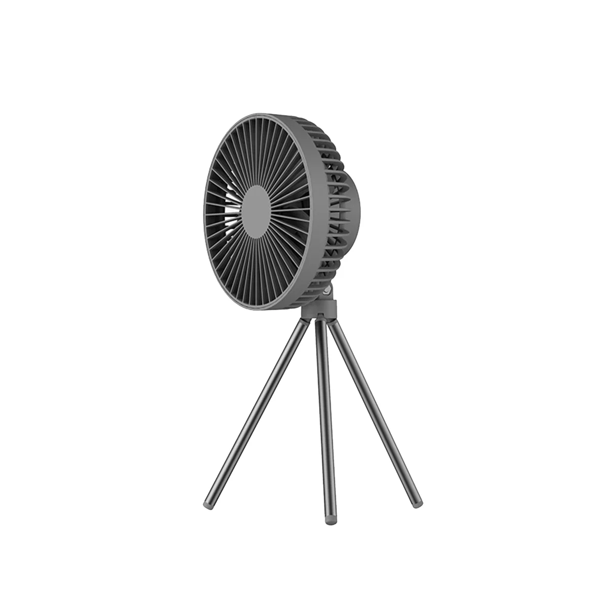 

Portable Camping Fan Rechargeable Multi Mini Fan USB Outdoor Camping Ceiling Fan Light Tripod Stand Desktop Fan Gray