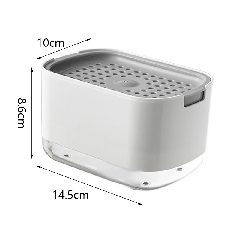 Soap dispenser hand press liquid soap box with sponge holder