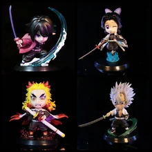 

11cm Q version Anime Demon Slayer Figure Shinazugawa Sanemi Tomioka Giyuu Kochou Shinobu Rengoku Kyoujurou PVC action figure toy