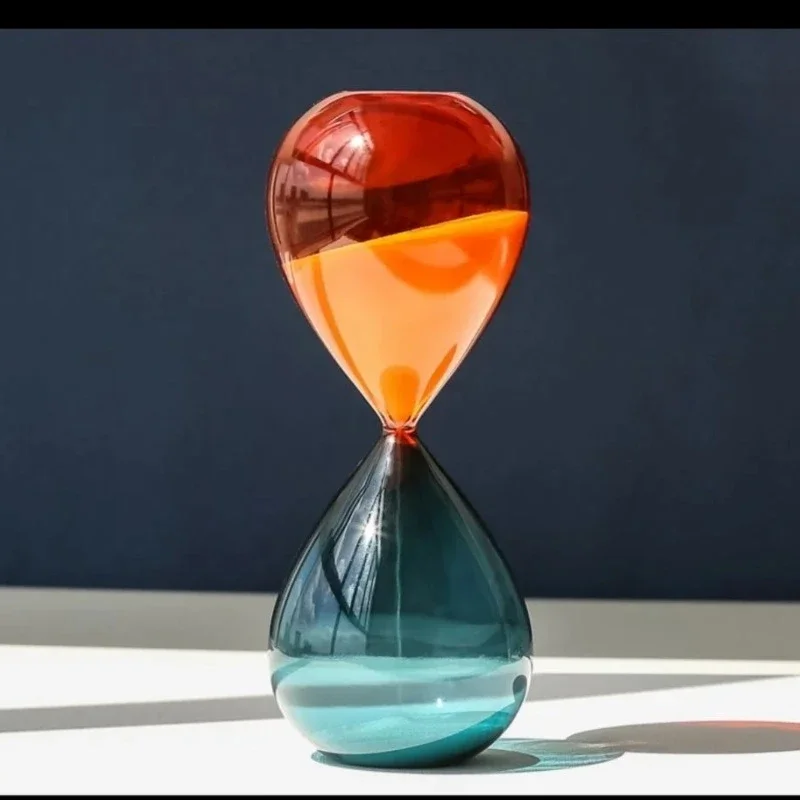 Two-color Hourglass Timer, Home Decor, Desk Living Room Decoration, Kitchen Tools, Glass Crafts Gifts, Sand Timer 5/15/30/60 Min
