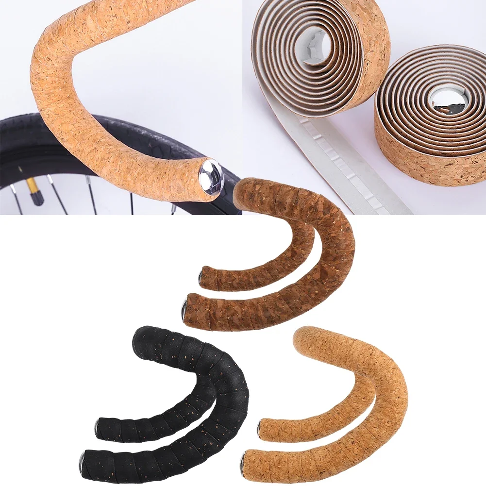 Bicycle Handlebar Strap Cycling Handlebar Tape Wood Grain Tape Road Bike Cork Handlebar Belt Accessories