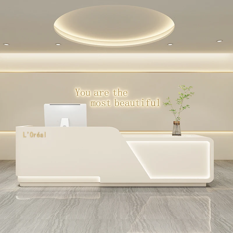 

Counter Reception Desks Garden Information Service Mobile Front Desk European Modern Recepcion Mostrador Garden Furniture Sets