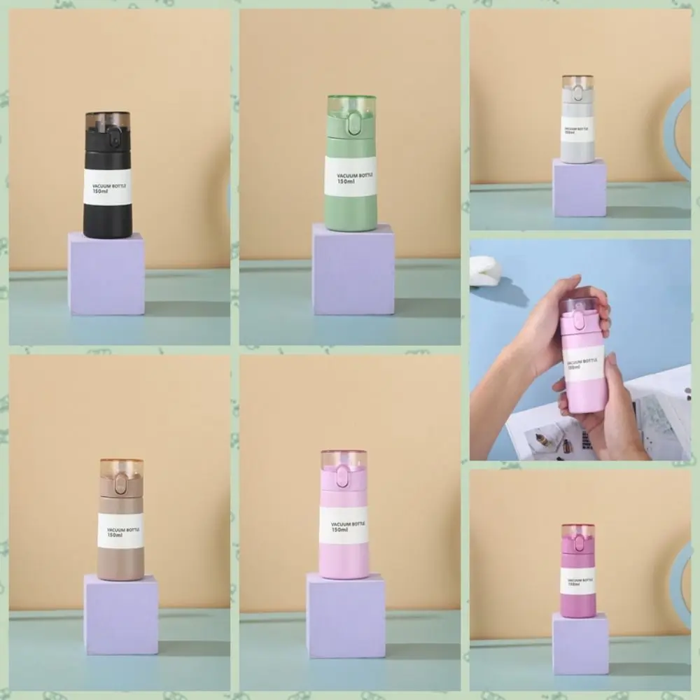 Description Picture 2 of itemCute Mini Thermos Cup 150/250ml One-button Opening Pocket Insulated Cup with Straw Keep Warm Keep Ice Fashion Drinkware