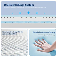 Матрас из пеноматериала комода 18 см, пена с эффектом памяти, охлаждающий чехол, твердость H3/H4, высота 18 см, поддержка 7 зон — изображение 3