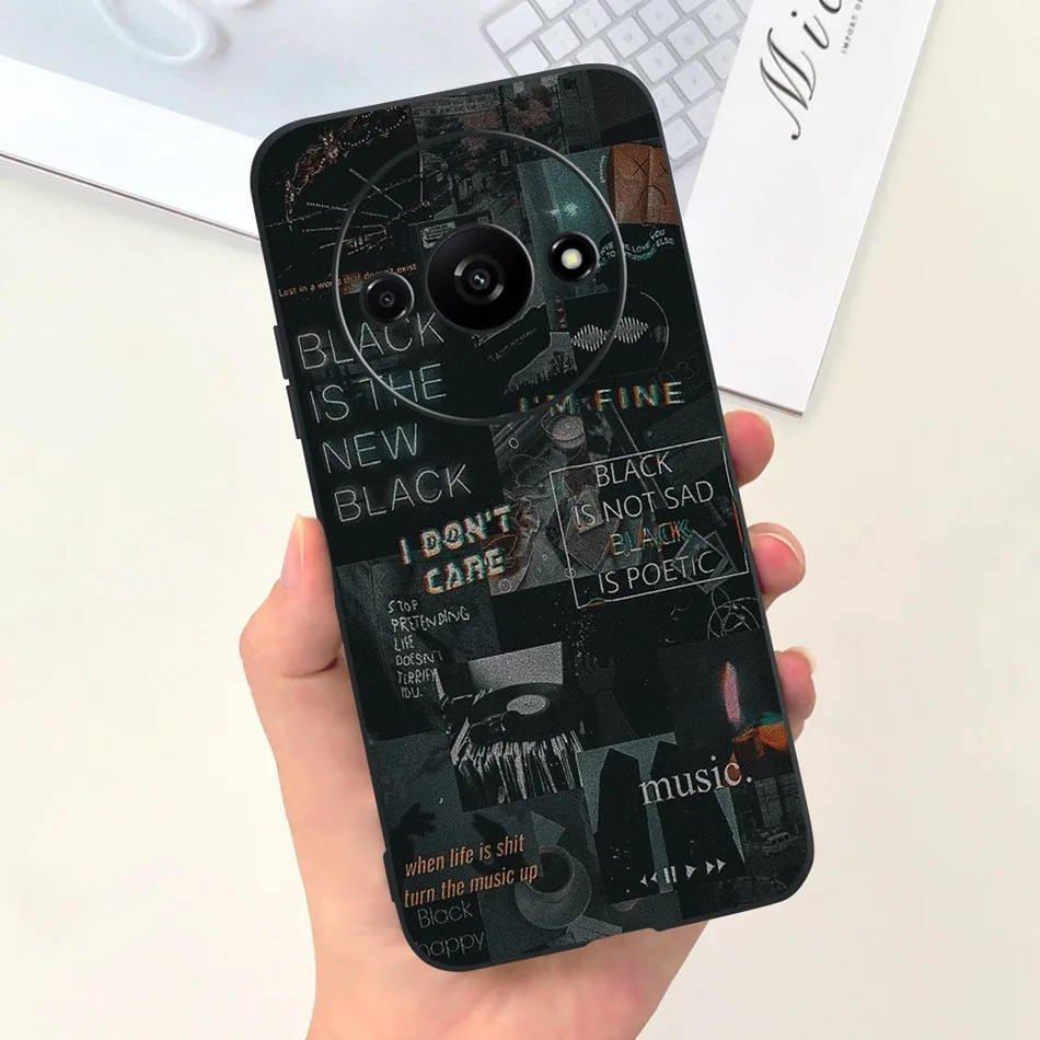 Fashion Moon Pattern Soft Silicone Protective Phone Case Back Cover