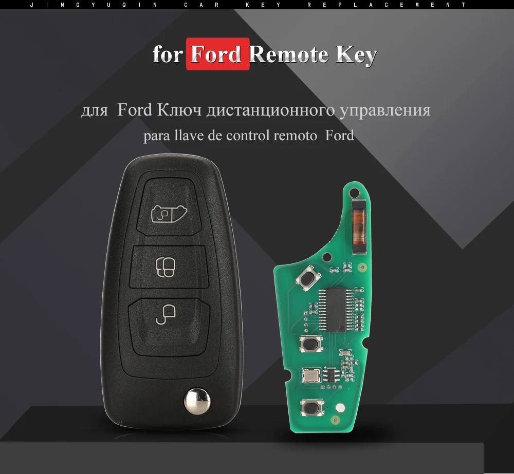 Jingyuqin 5 stücke 3BTN Auto Fernbedienung Flip Schlüssel Für Ford Tourne Transit GK2T-15K601-AB /AA 433,92 MHz FSK Pro ID49 Chip: A2C 94379403 – Detail 3