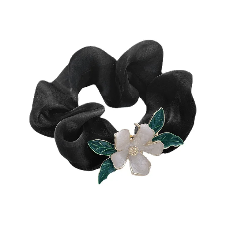 Spring and Summer Large Intestine Hair Band Hair Rope Girl Flower Rubber Band Tie Hair Ponytail Leather Band