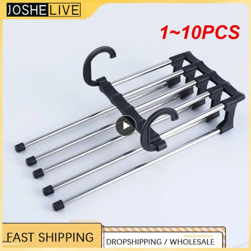 

1 ~ 10 шт. в 1, вешалка для брюк из нержавеющей стали