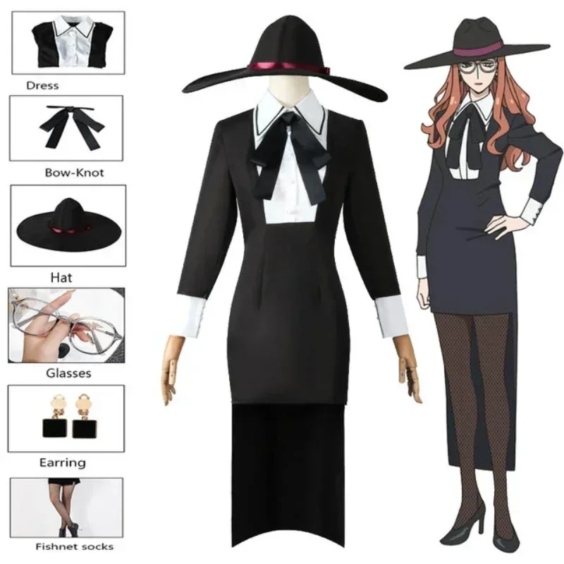 

Anime Spy X Family Sylvia Sherwood Dress Uniform Suit Cosplay Costume Fullmetal Lady Set Christmas Carnival Party Women Gifts