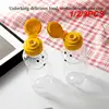 1/2/3PCS Portable Transparent Water Cup Cute Bear Plastic Water Bottle New Creative Students Children Honey Squeeze Bottle Cream 1