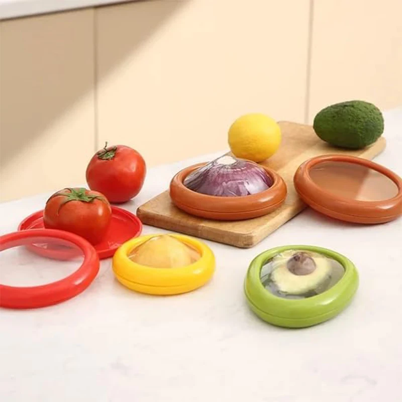 Transparent Film Preservation Box Refrigerators Portable Sealed Box Vegetables Fruits Anti Oxidation Preservation Home Work