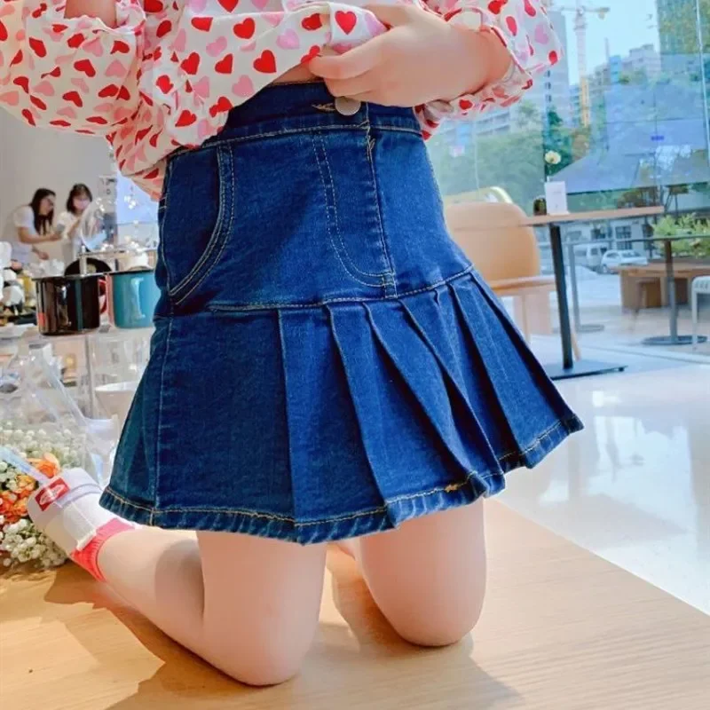 

Korean New Fashion Girls 2024 Spring and Summer Skirt New Girls Denim Skirt Fishtail Hip Skirt Children Skirts 2 5 6 8 Years Old