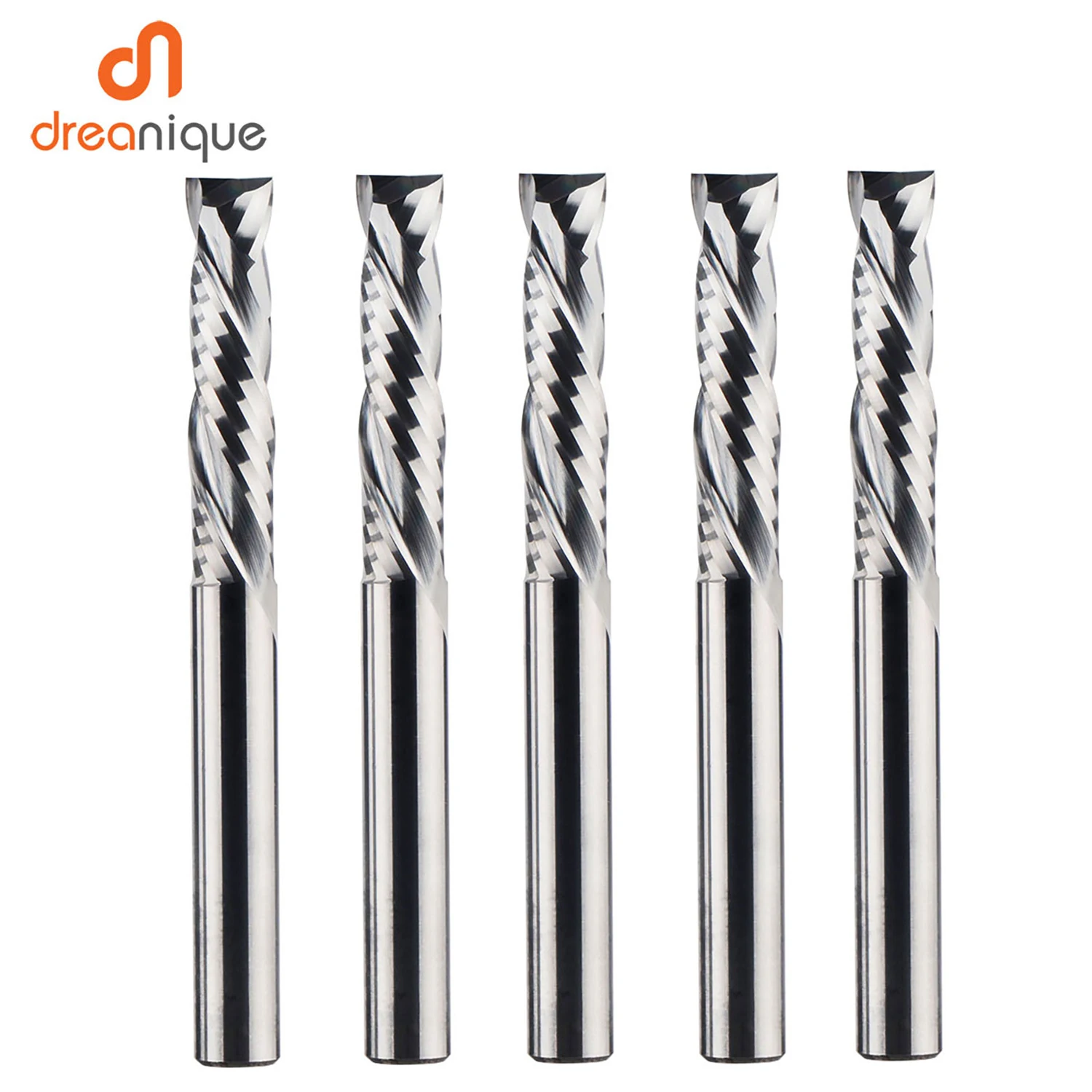 5 Stück/Set Kompressionsfräser für Holzarbeiten, Zweischneidiger Spiralfräser aus Hartmetall, Holzfräser