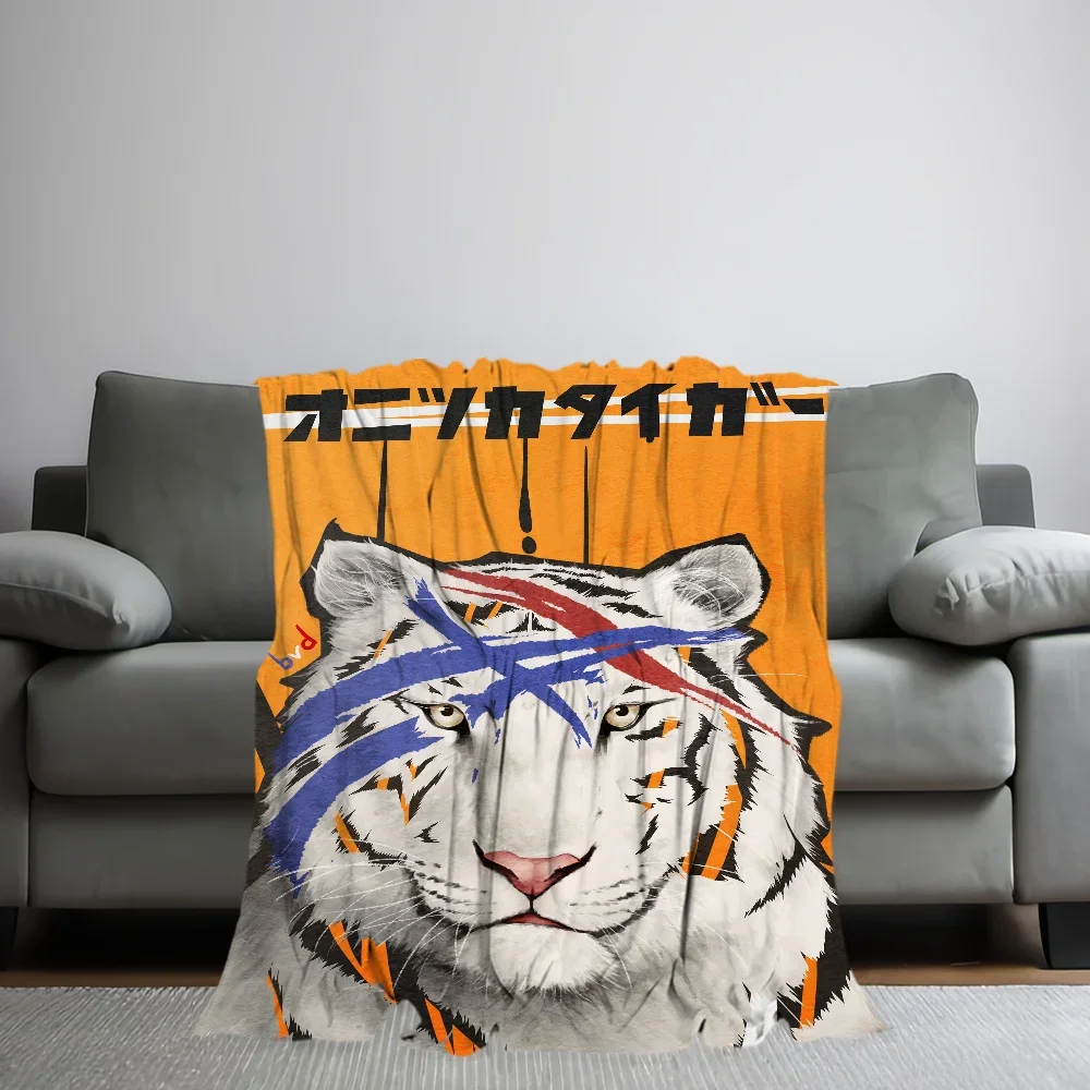Throw Blanket Onitsuka Warm Soft Children's Blanket Tiger Kicomfort Suitable Living Rooms Offices Family Lunches Travel Gifts 3