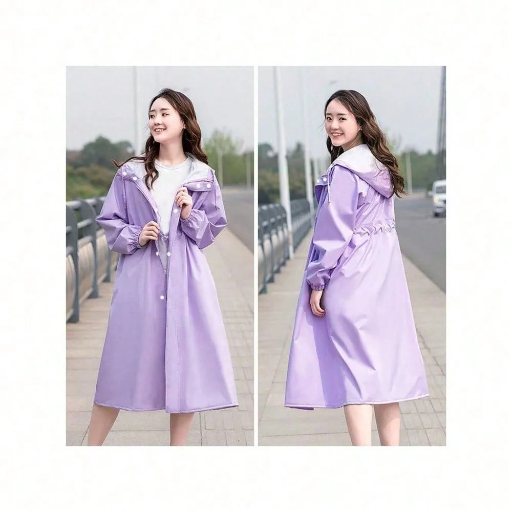 Waterproof Raincoat motorcycle raincoat waterproof raincoat 1PC Korean Coat Type Raincoat Women Waterproof Adult Rainproof Windproof Long Sleeve Riding Sweet Girls