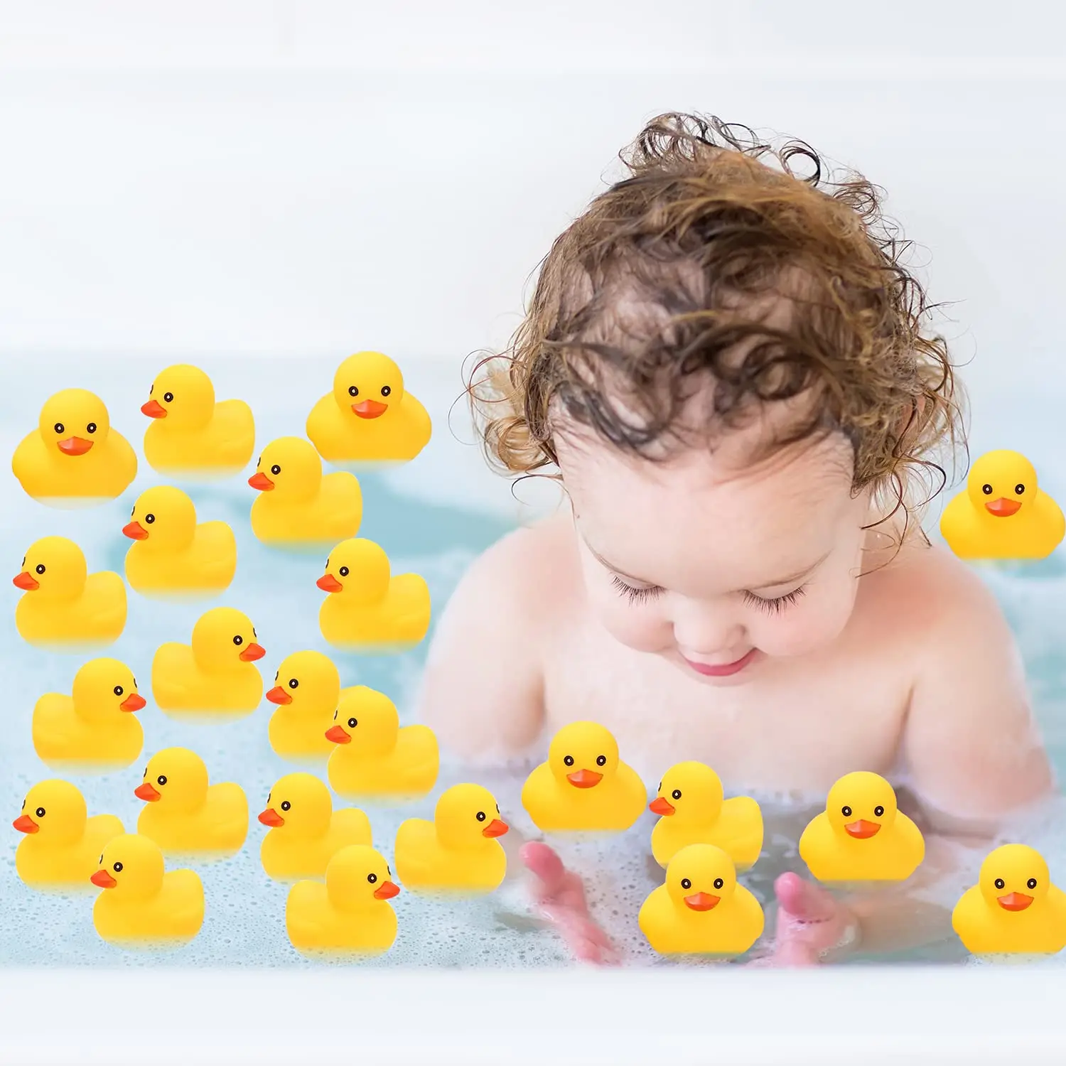 thumbnail image 2 of Aazon.co: GADIEDIE Rubber Duck 50 Pack Ini Rubber Ducky Float Ducks 2 of 14