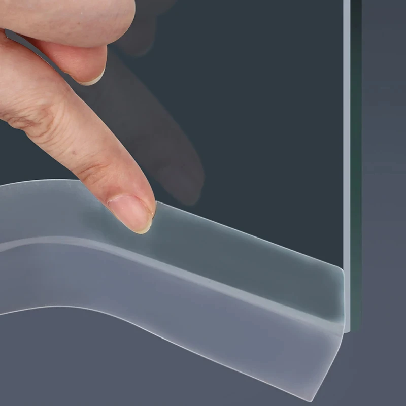 5M Sealing Water Blocking Strip Bathroom Shower Room Door Glass Doors Transparent Windproof Strip door seal strip sealing strip tape sealing strip shower door seal shower water barrier rubber shower seal rubber door weatherstripping door weatherstripping