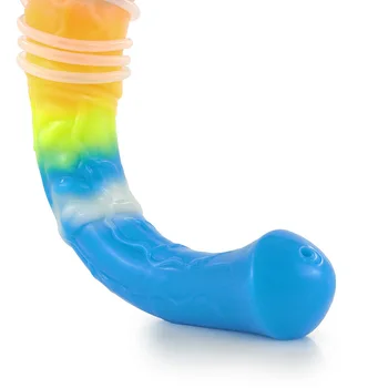 YOCY 11 Inch Horse Ejaculating Dildo Glowing In Dark Realistic Animal Penis 10 Modes Vibrators Dildos Silicone Sex Toy For 18+ 3