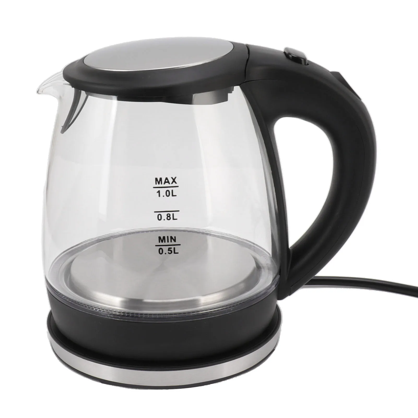 1L Electric Glass Kettle With 2000W Kitchen Appliances Automatic Power Off Blue Light Electric Boiling Tea Pot 220-240V