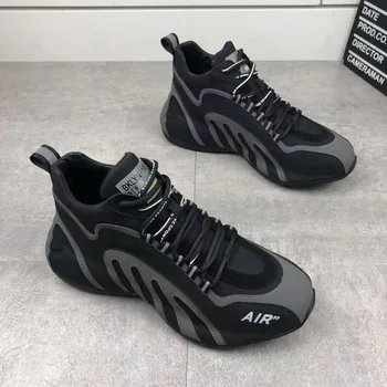Men's High Top Sport Shoes Comfortable Breathable Casual Versatile Dad Shoes Fashionable All-Season Wear for Men