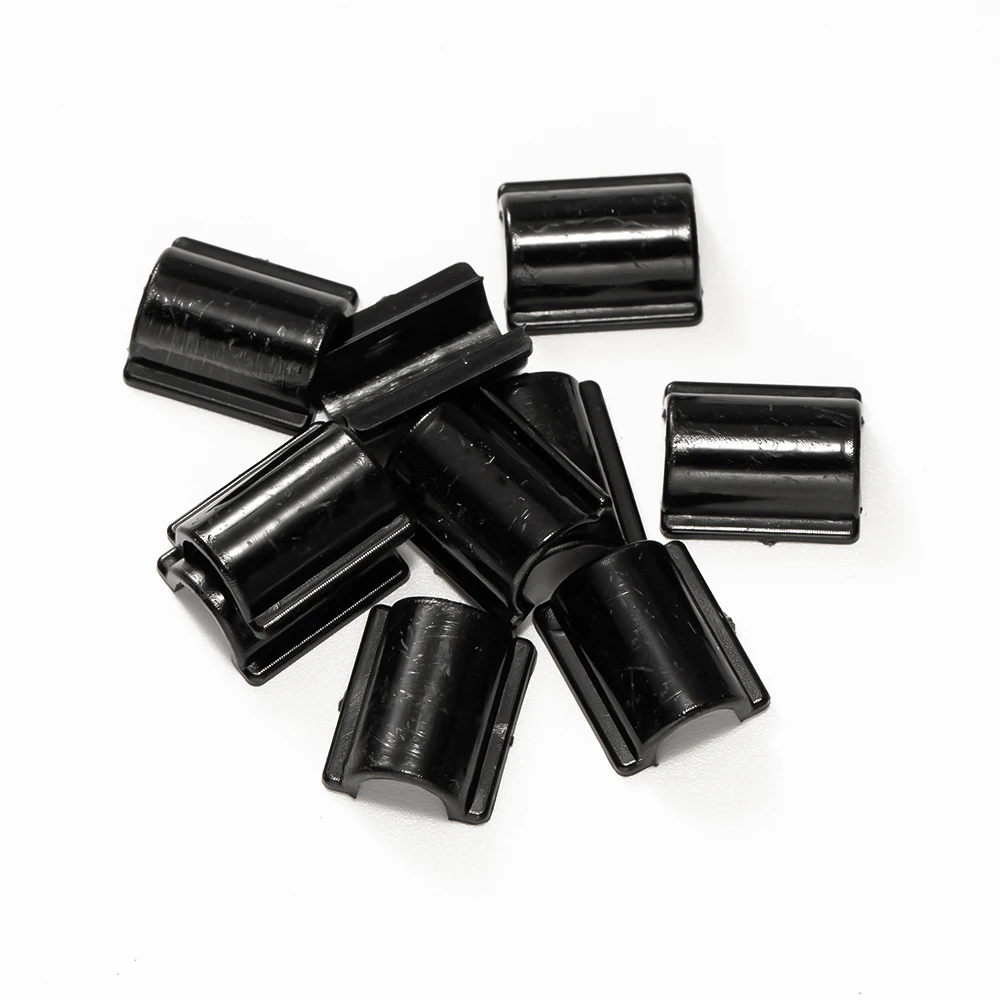 100 Stück Kunststoff schwarz weiß Haars eil Basis Einstellungen Schnalle Haarring Gummiband halter Bogen Schmuck Herstellung Zubehör Zubehör – Detail 5